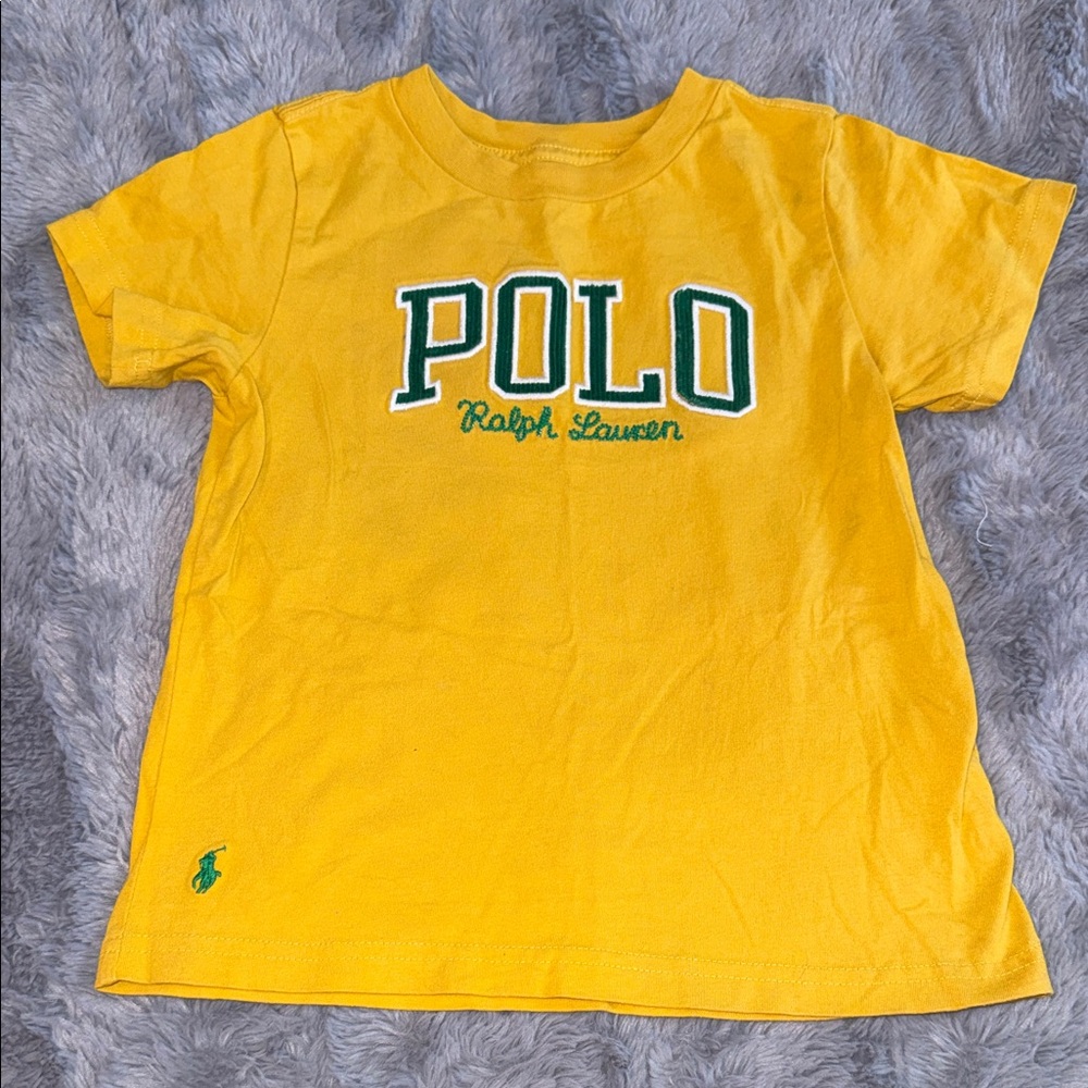 Polo by Ralph Lauren Bright Yellow Tee with Green Logo 3t